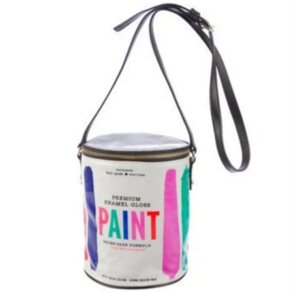 kate spade novelty brushstroke paint bucket crossbody bag purse SEE PHOTOS - Picture 1 of 16